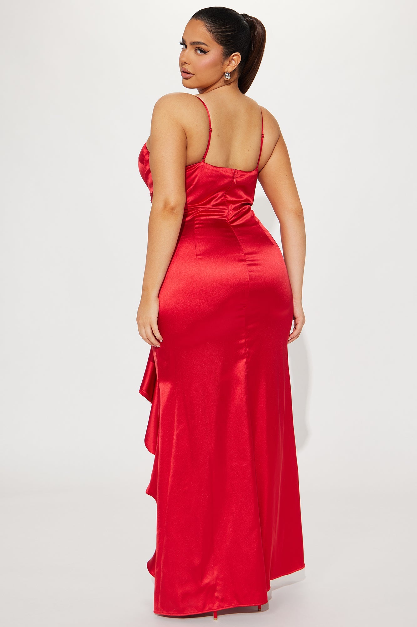Camilla Satin Gown - Red