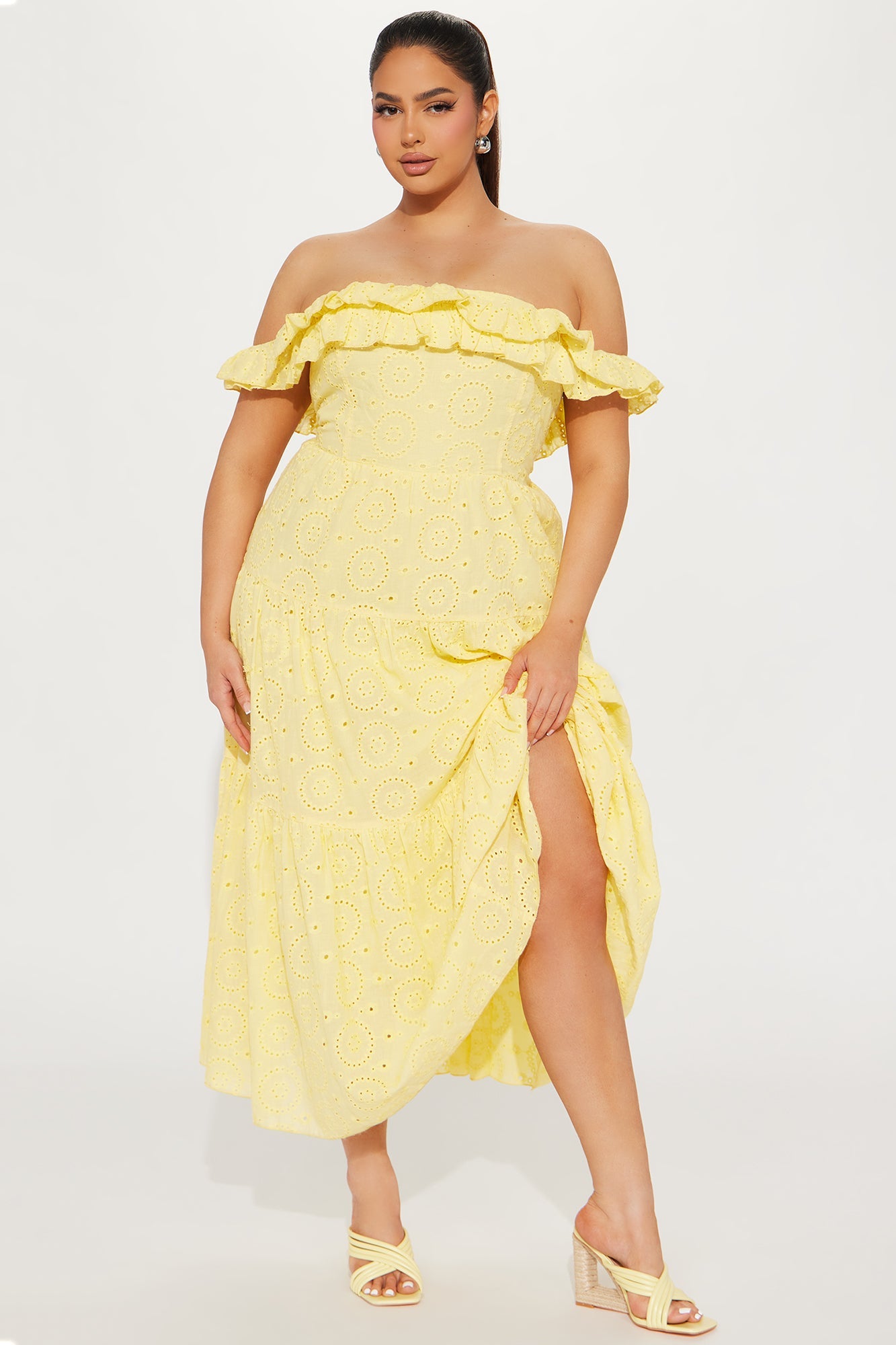 Stephanie Tiered Maxi Dress - Yellow