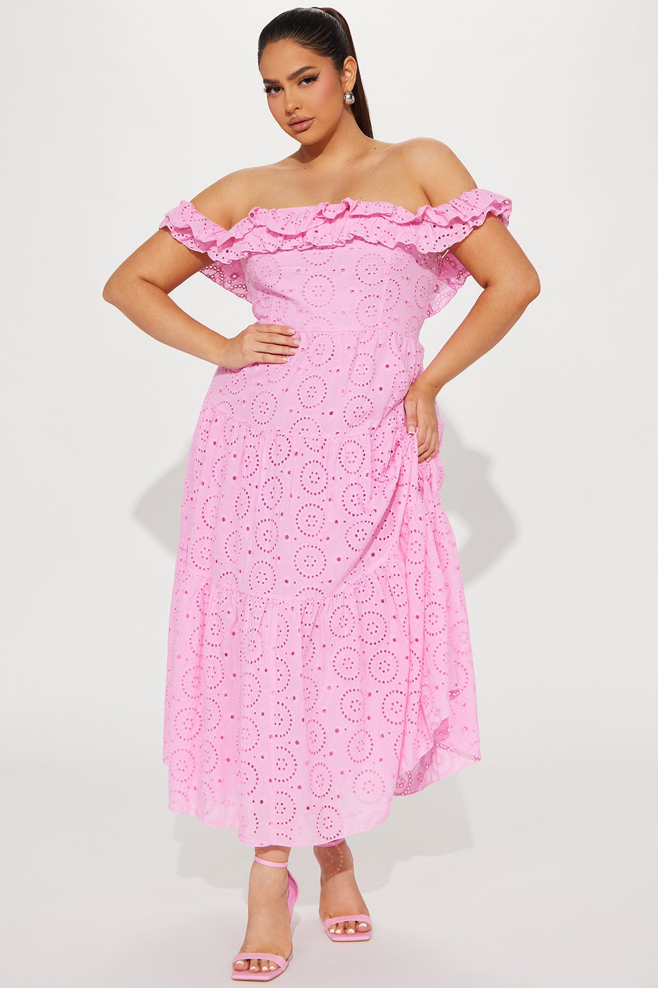 Stephanie Tiered Maxi Dress - Pink