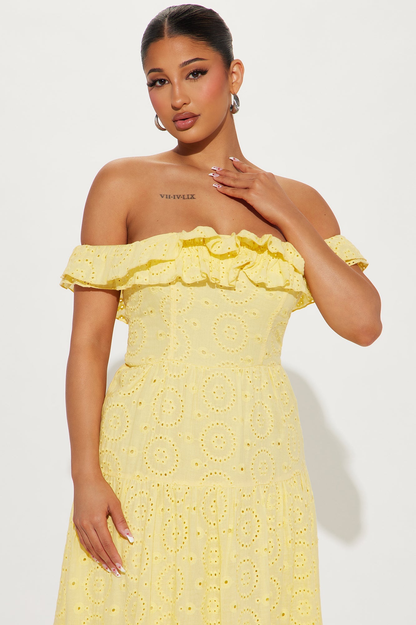 Stephanie Tiered Maxi Dress - Yellow