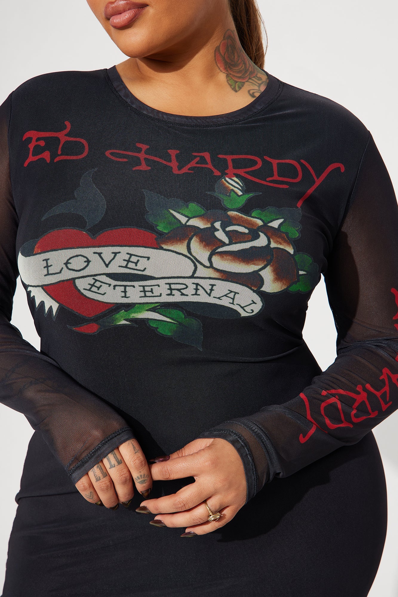 Ed Hardy Love Mini Dress - Black
