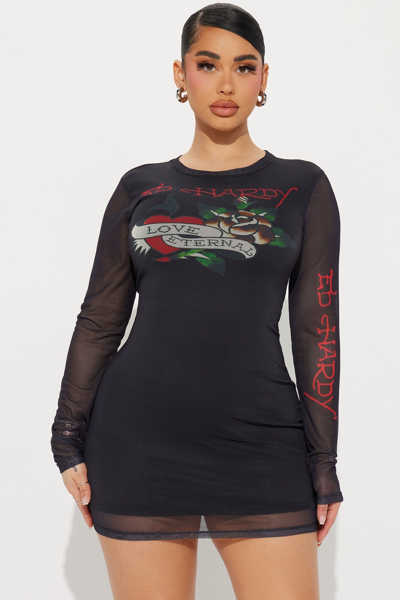 Ed Hardy Love Mini Dress - Black