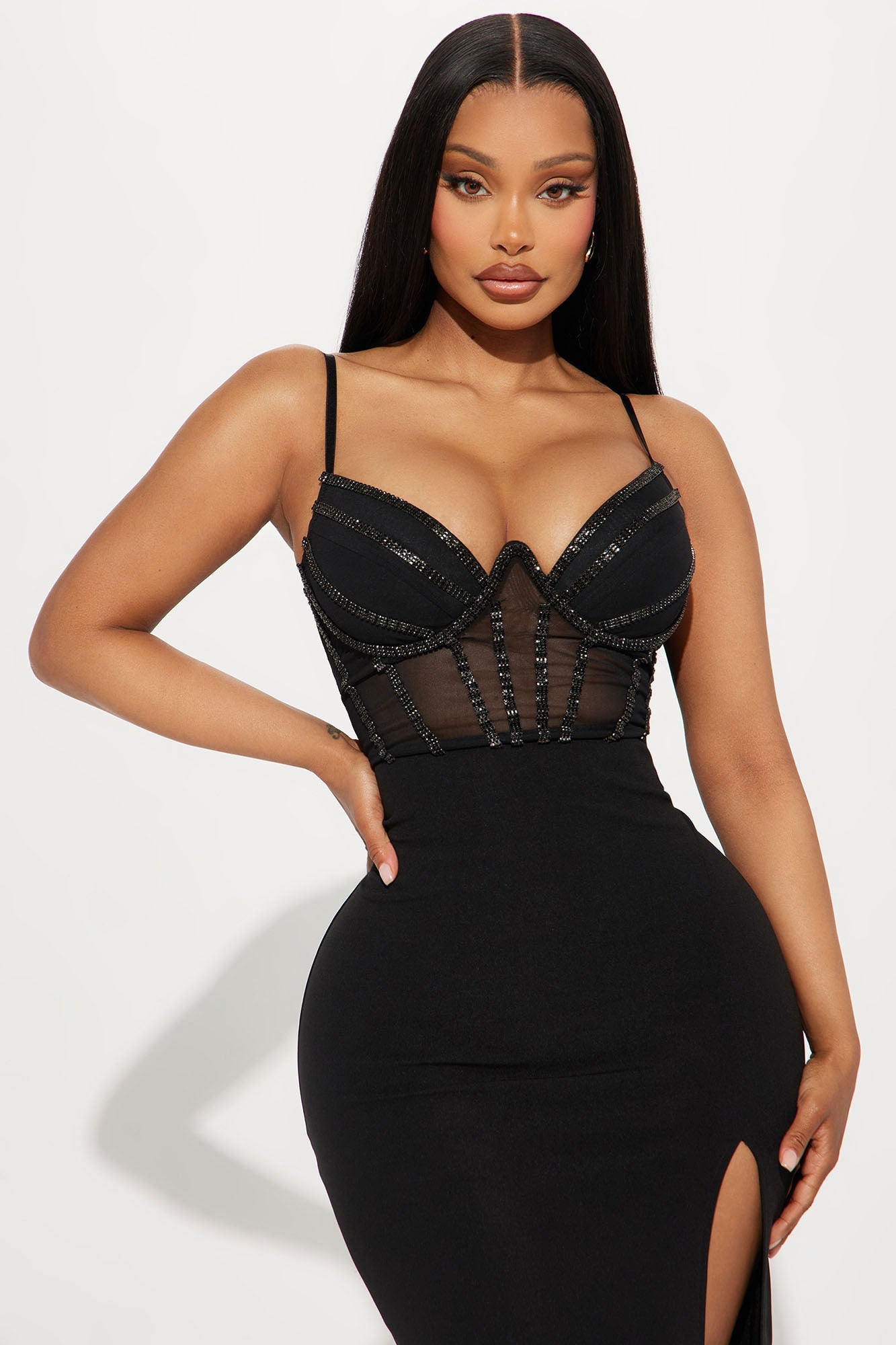 Keep Shining Maxi Dress - Black