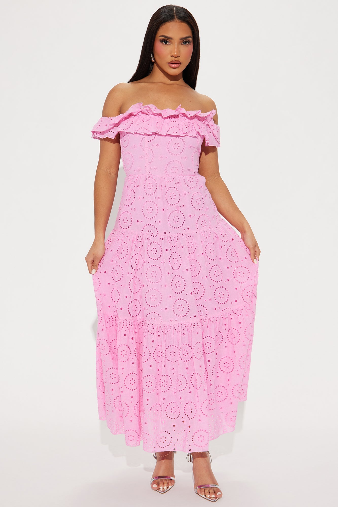 Stephanie Tiered Maxi Dress - Pink