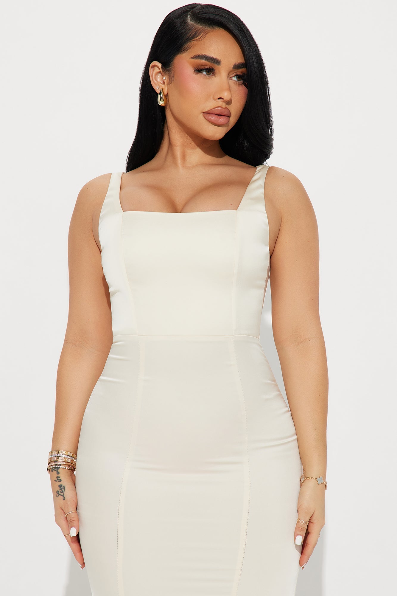 Eve Satin Gown - Cream