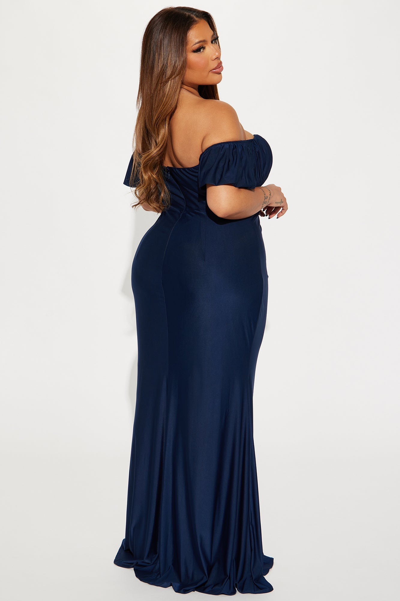Emma Corset Gown - Navy