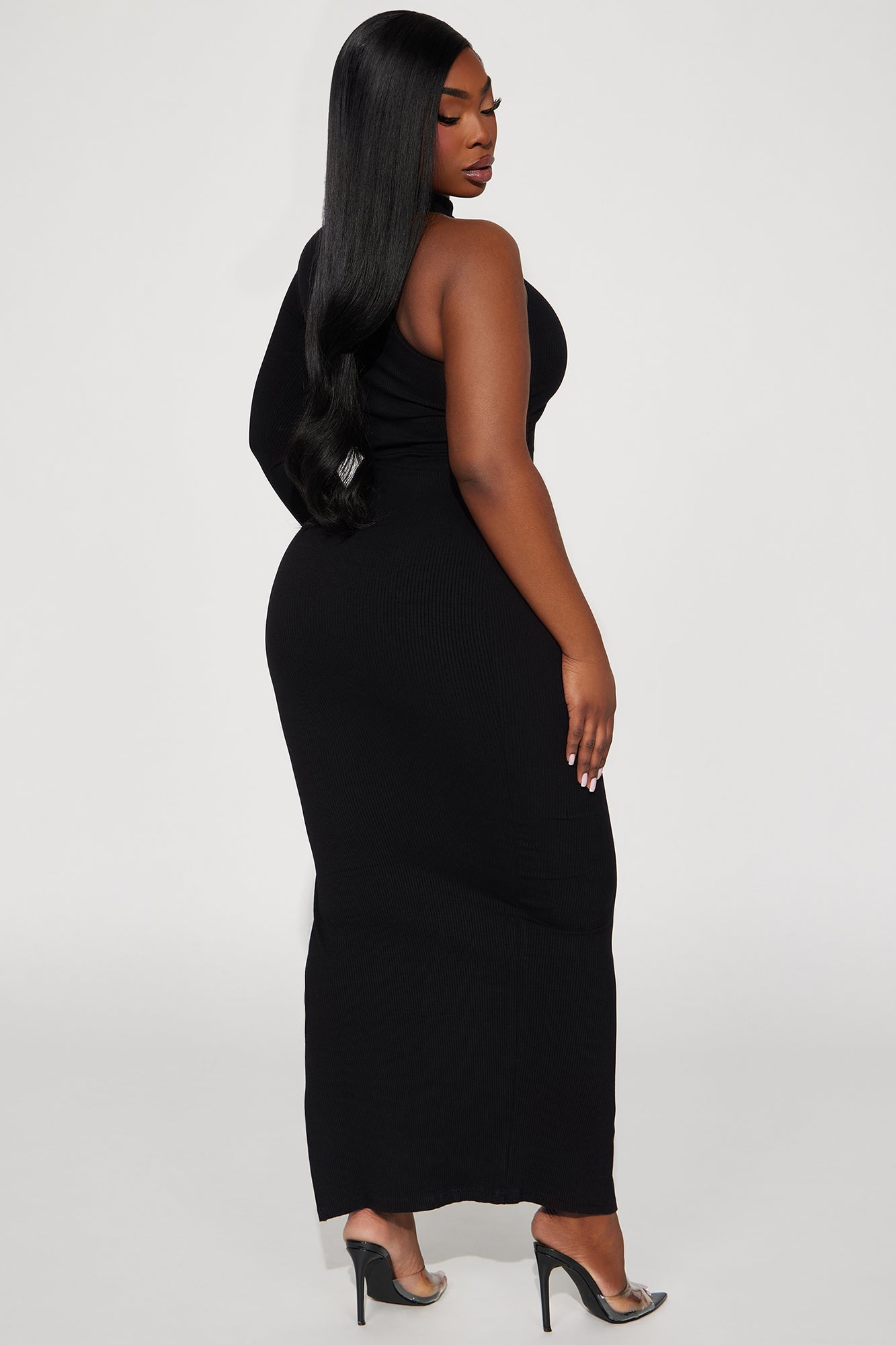 Ayana Snatched Maxi Dress - Black