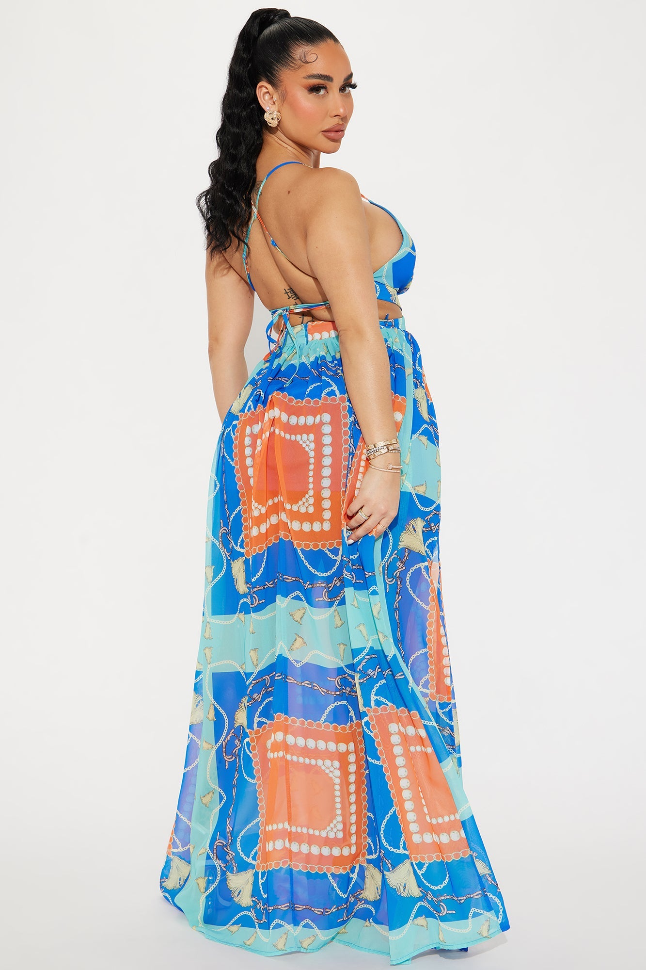Maylee Chiffon Maxi Dress - Blue