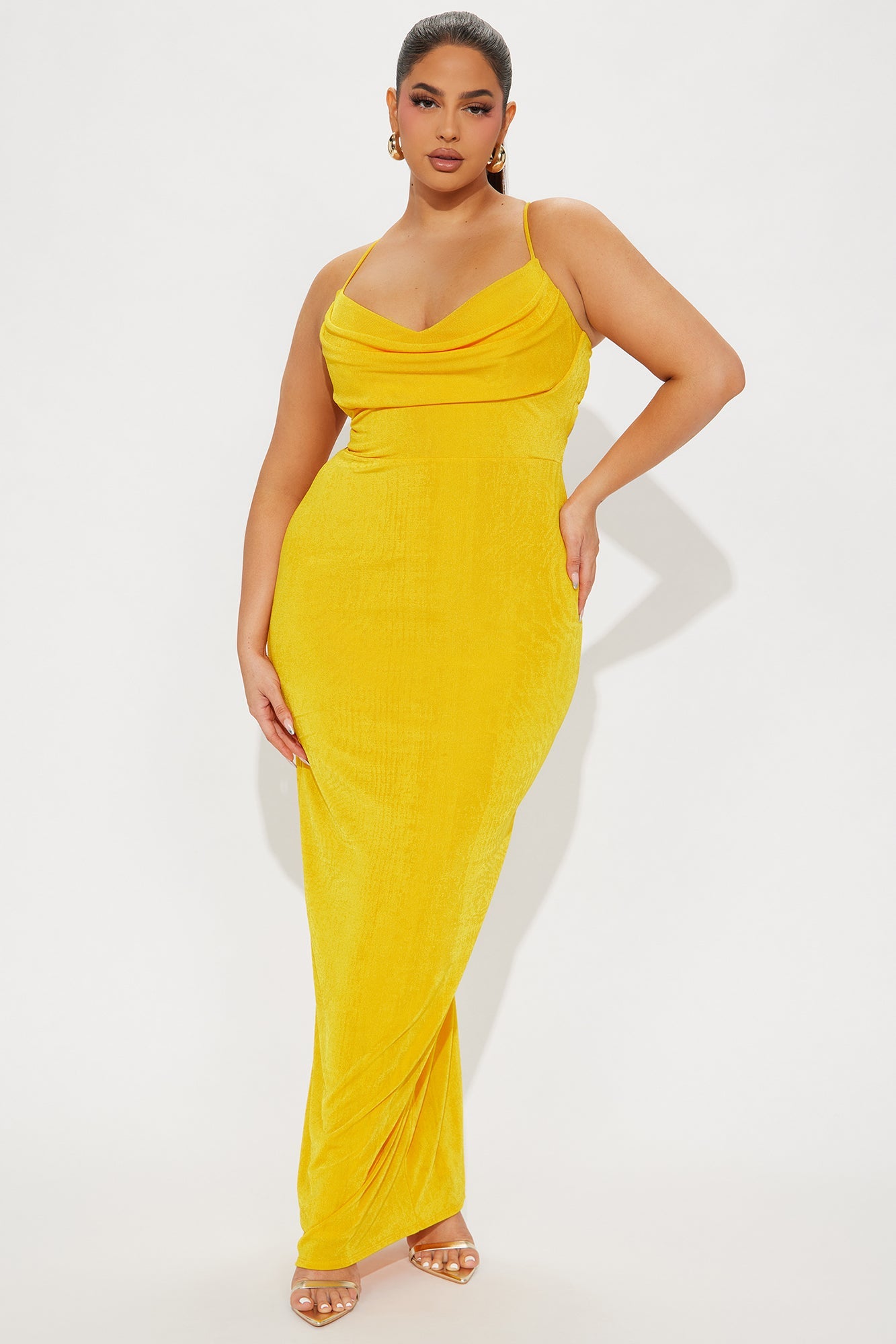 Sera Slinky Maxi Dress - Yellow