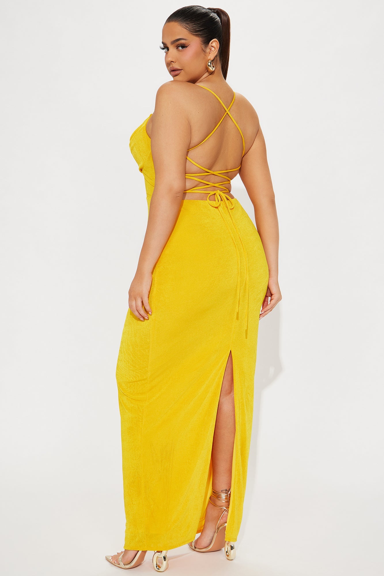 Sera Slinky Maxi Dress - Yellow