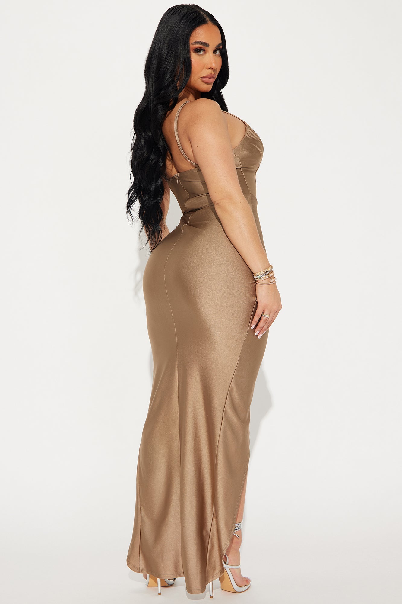 Samantha Corset Gown - Taupe