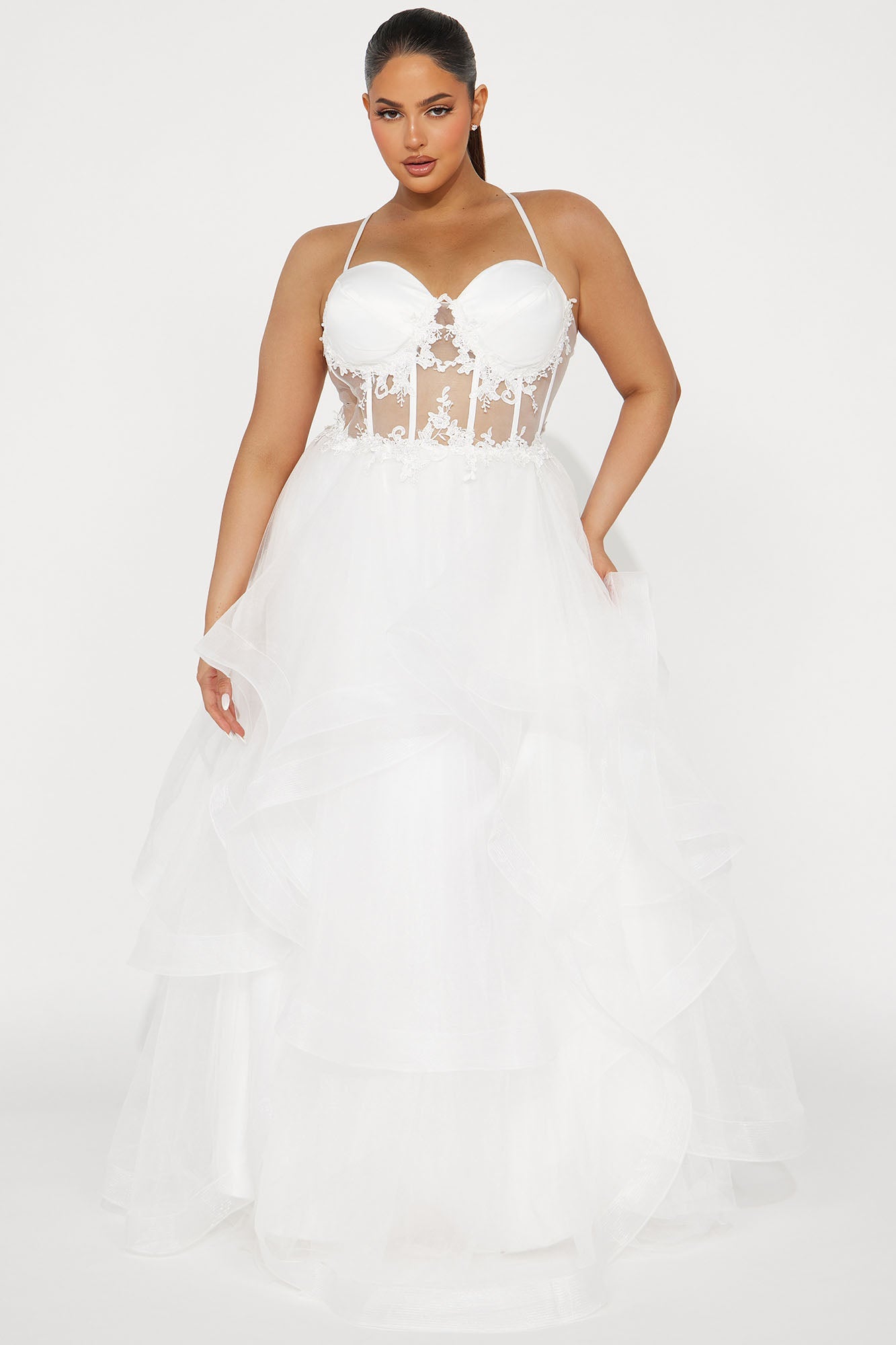 Steal The Night Tulle Gown - White