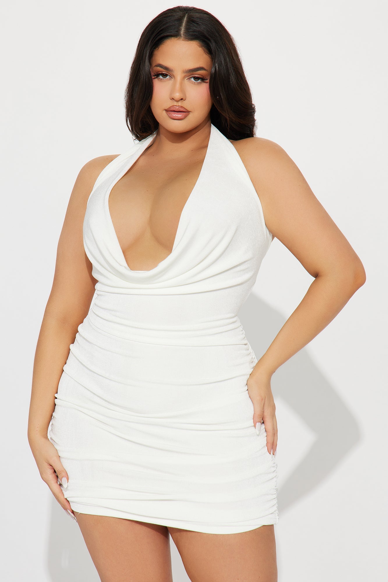 Sol Slinky Micro Mini Dress - Off White