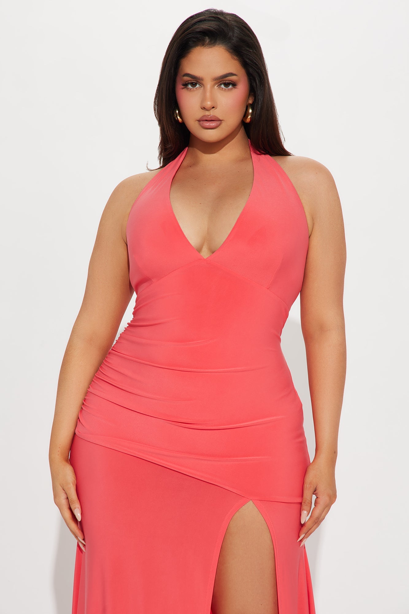 Make It Work Maxi Dress - Neon Coral