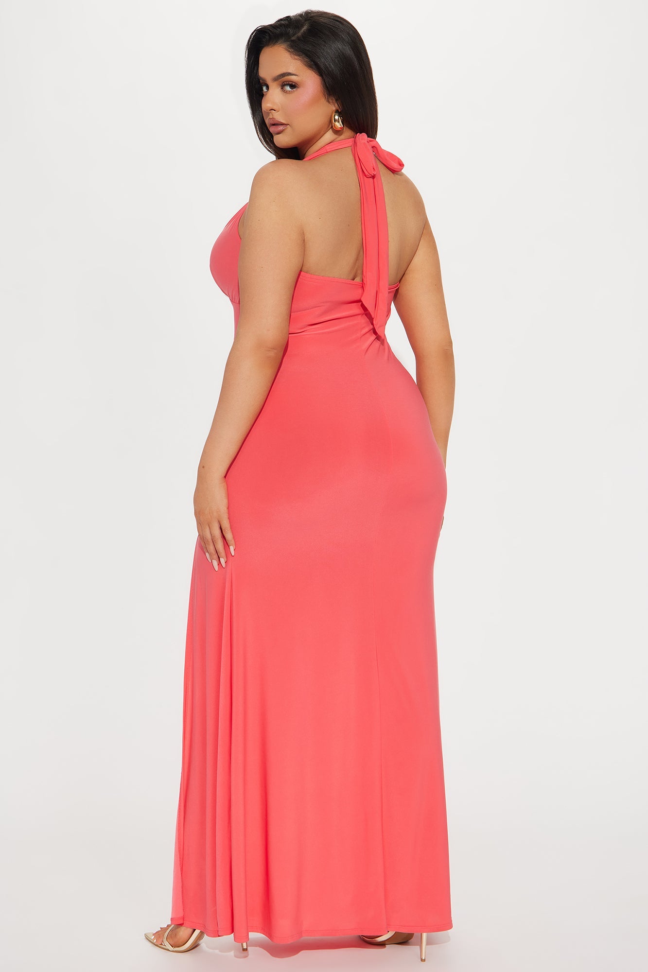 Make It Work Maxi Dress - Neon Coral
