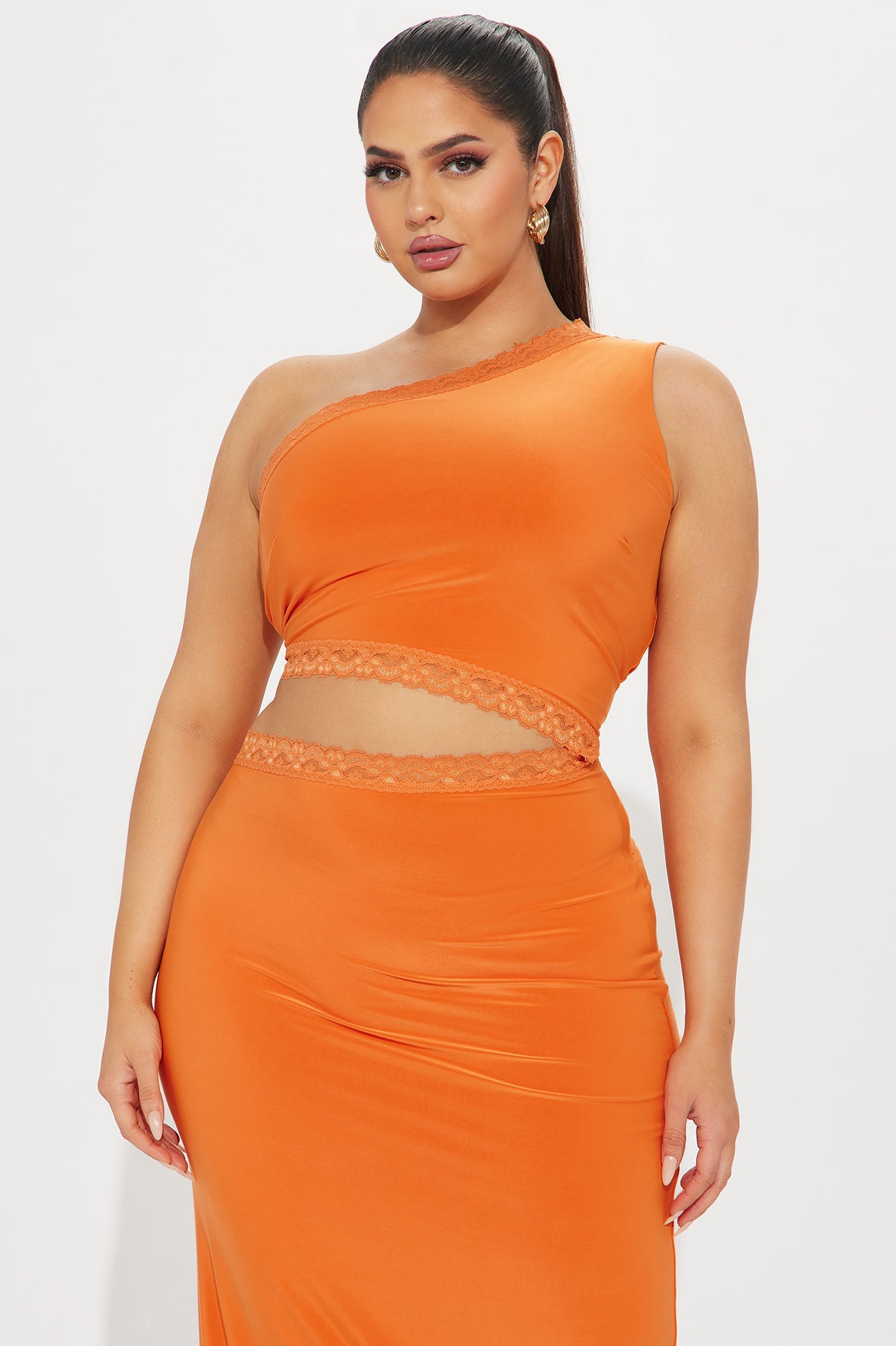 Make Time Double Lined Maxi Dress - Orange