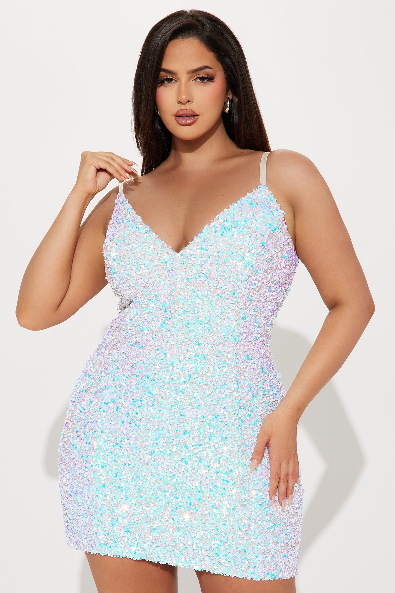 Julianna Sequin Mini Dress - Iridescent
