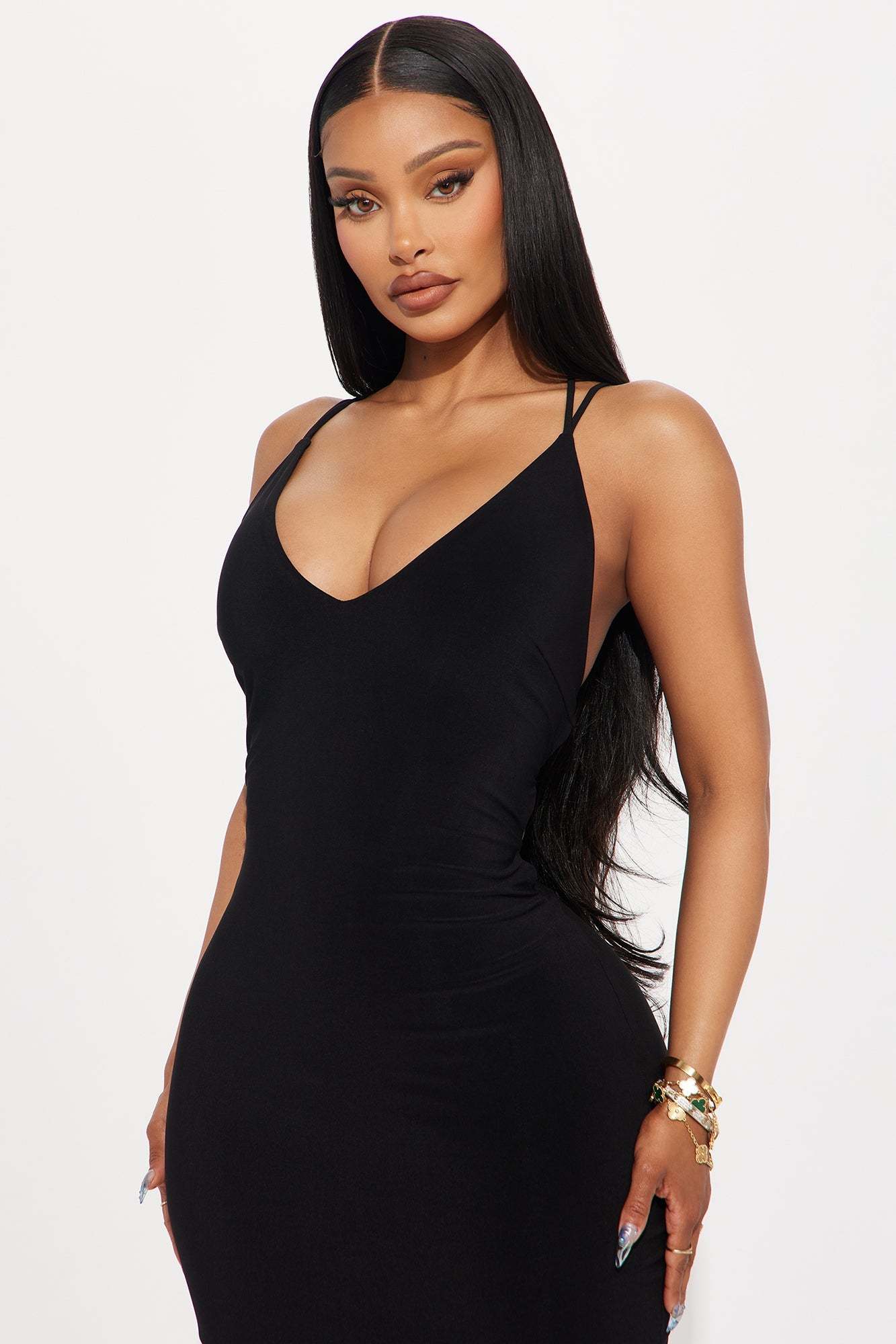 Undeniable Femme Midi Dress - Black