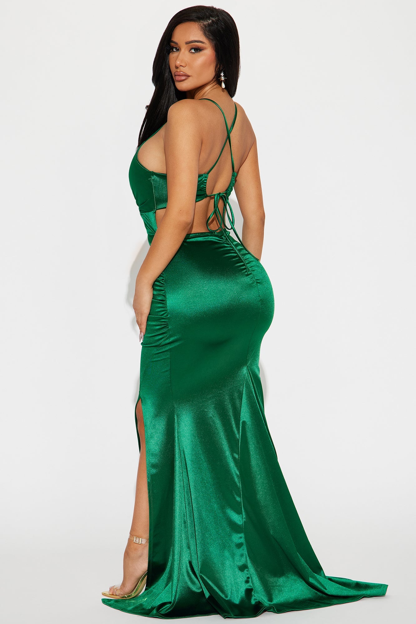 Daniella Ruched Gown - Green