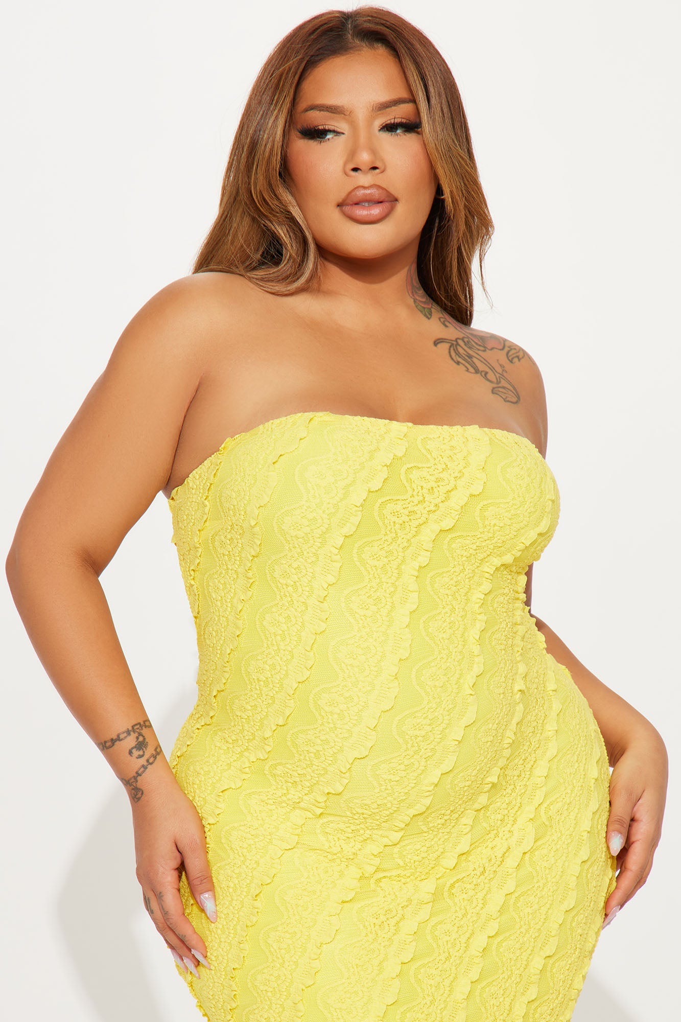 Lavish in Lace Maxi Dress - Yellow