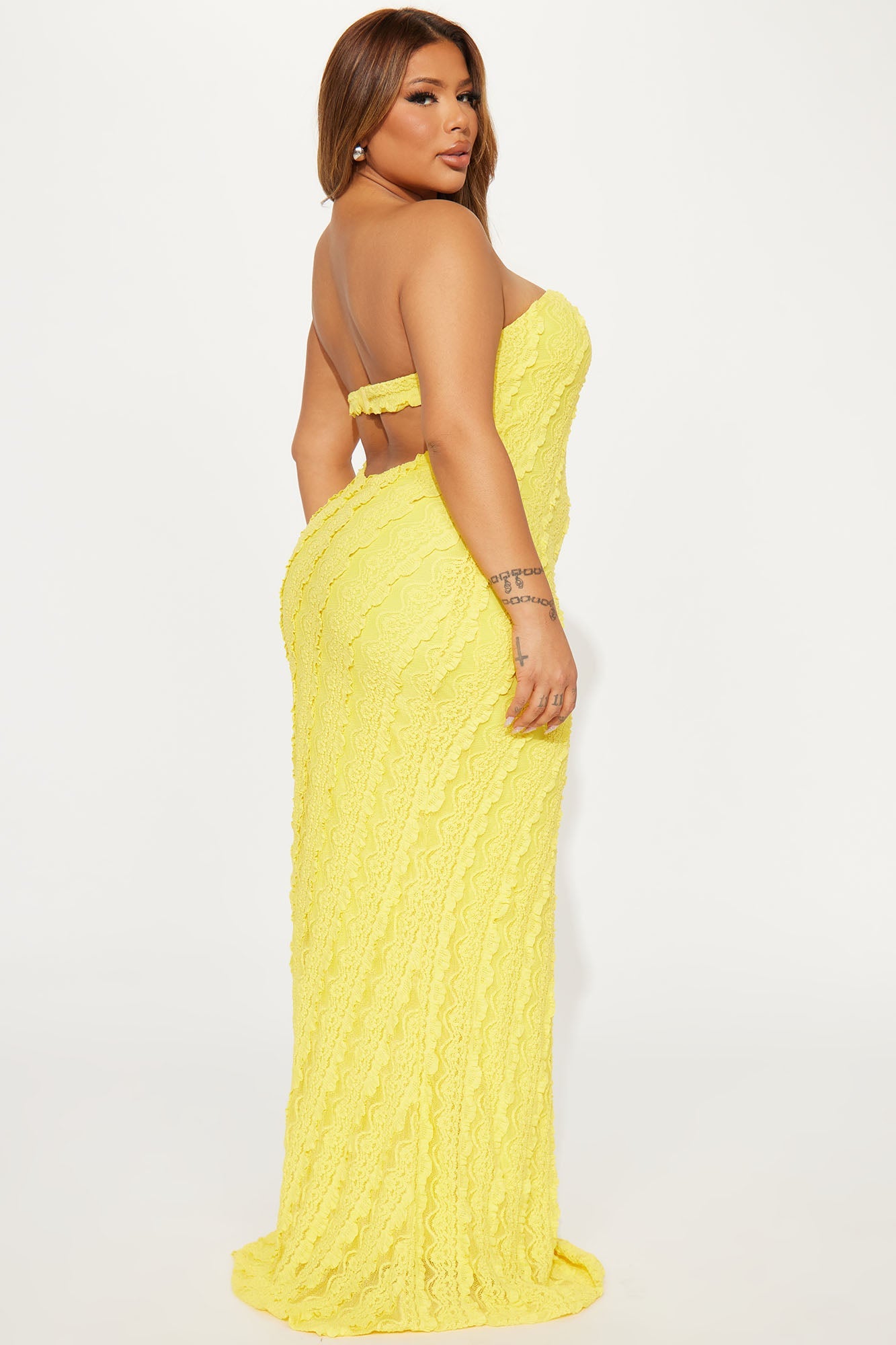 Lavish in Lace Maxi Dress - Yellow