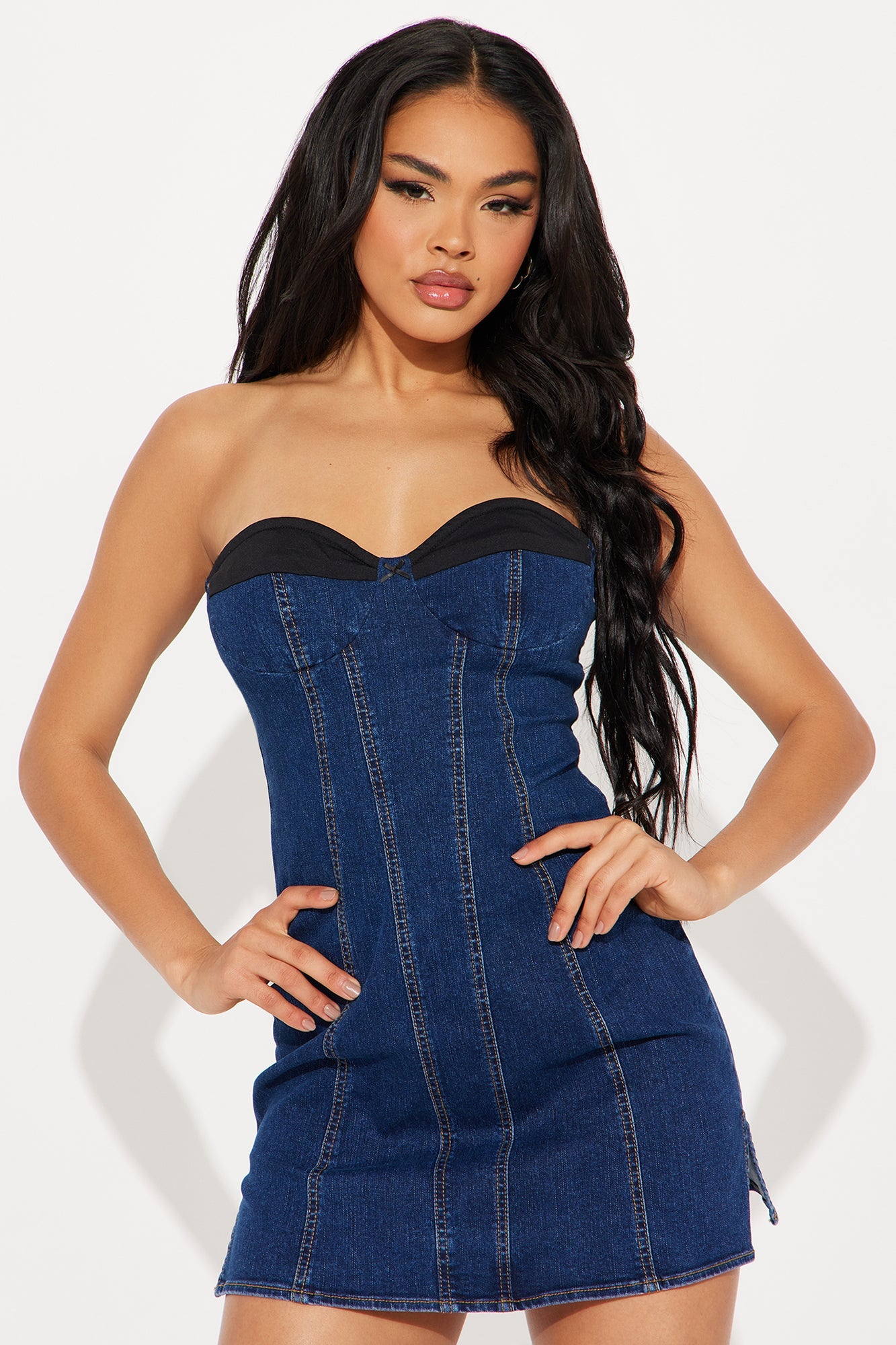 Denim Mood Mini Dress - Medium Wash
