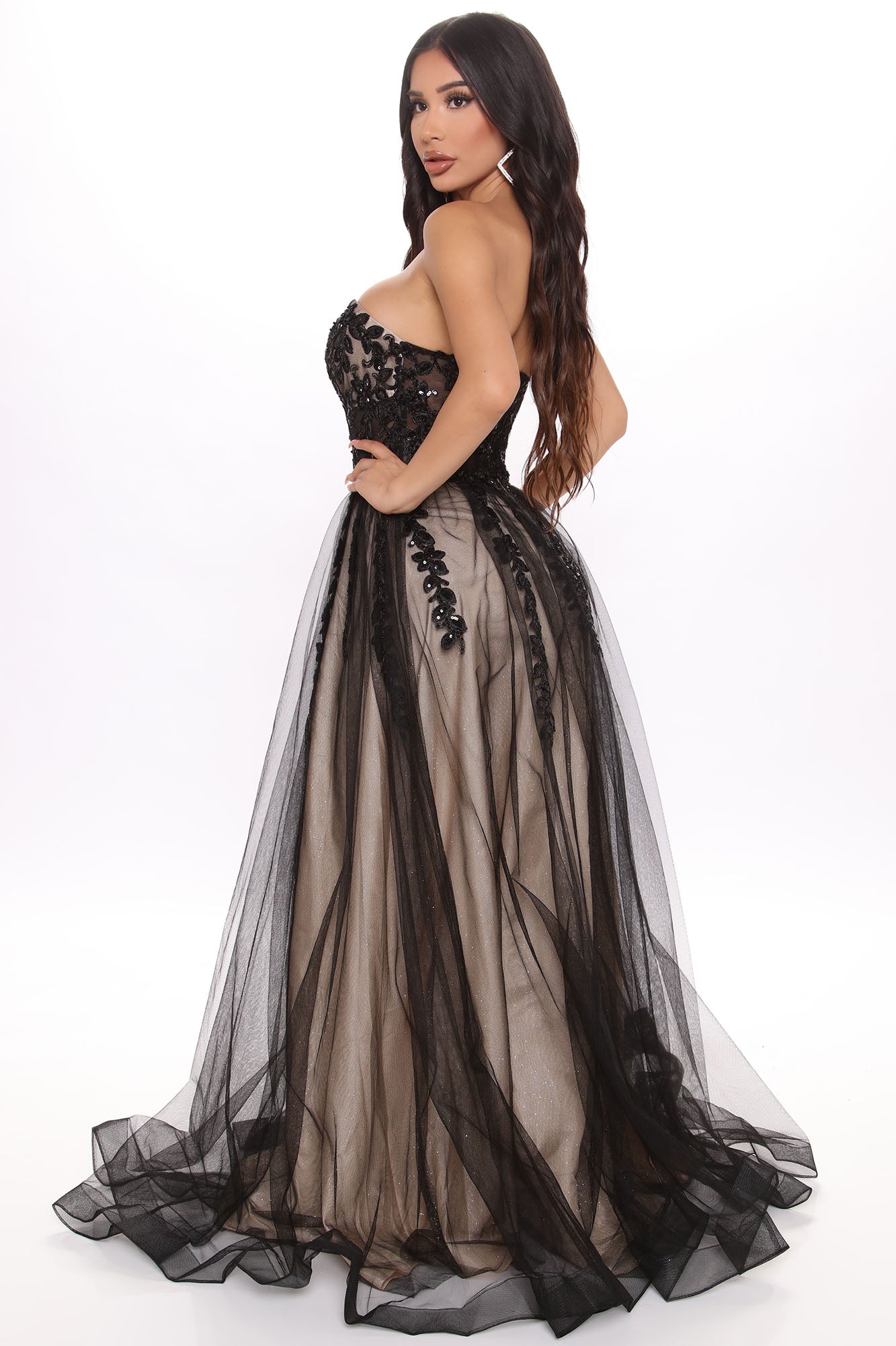 Red Carpet Affair Maxi Gown - Black