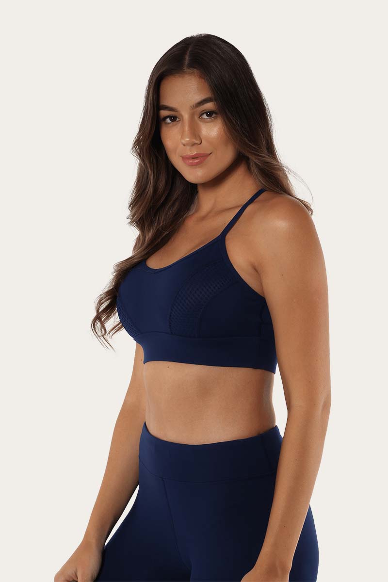 Mallee Womens Sports Bra - Navy