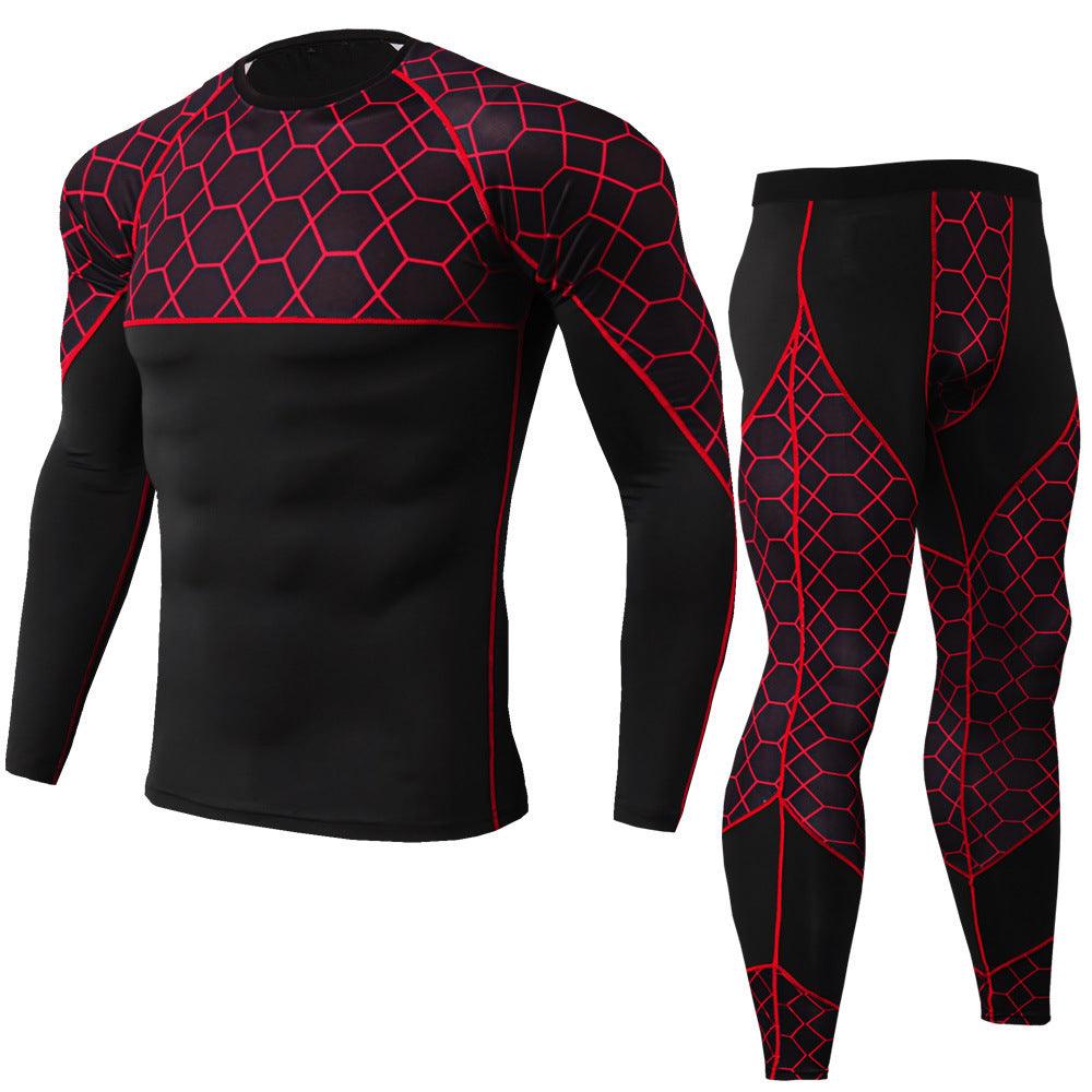 Men Fitness Quick Dry Clothing Long Sleeve T-shirts Pants - amazitshop