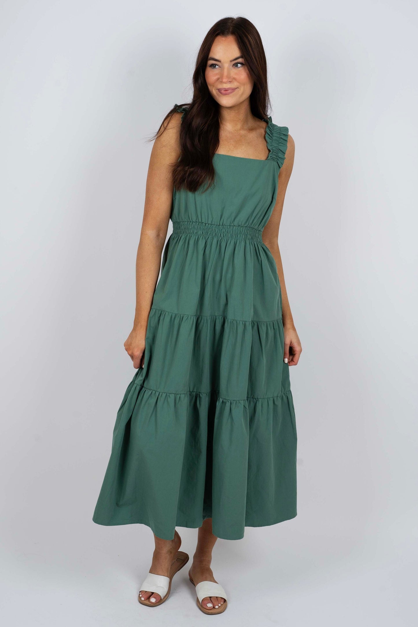 Tiffany Midi Dress (Green)