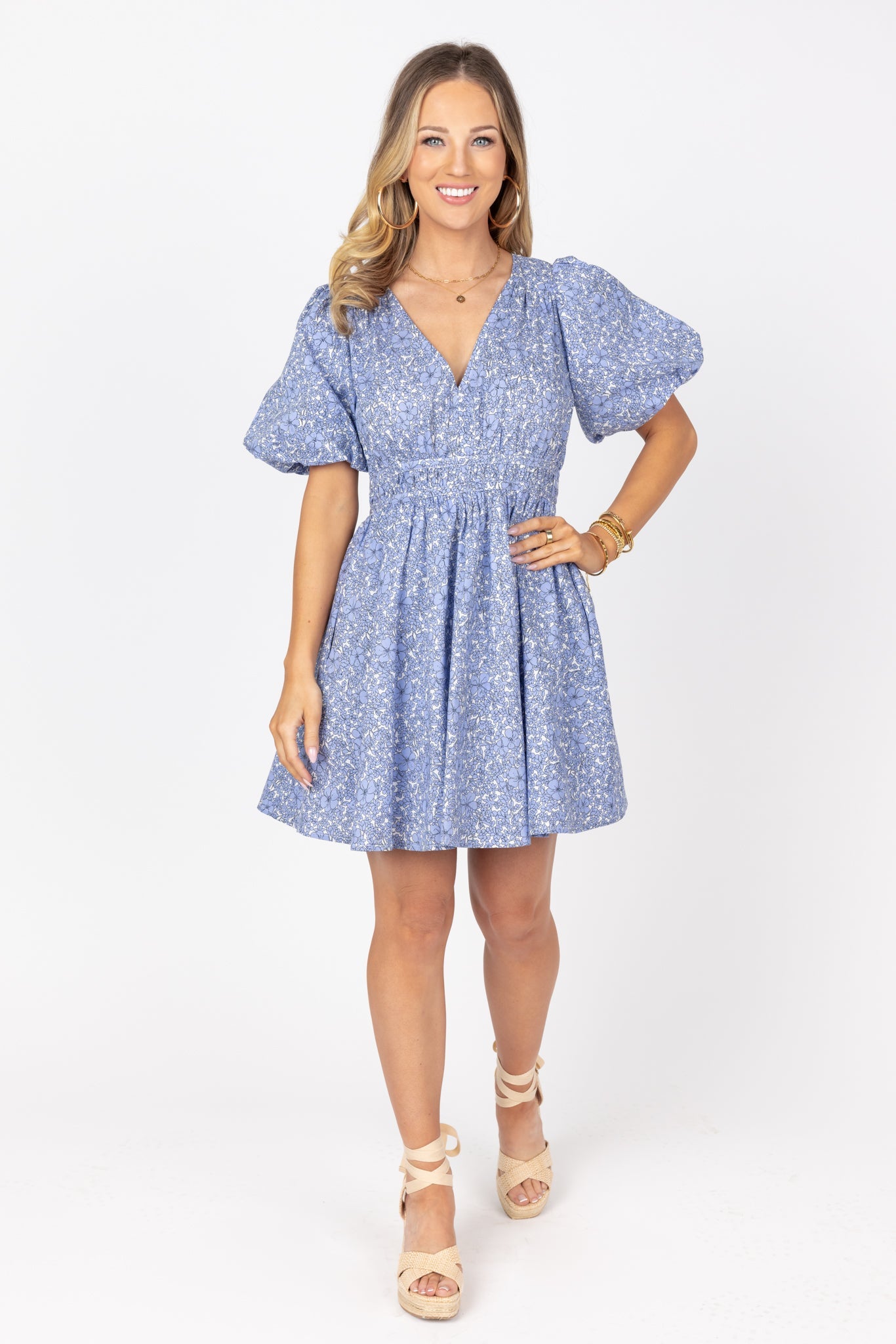 Bonnie Dress- Blue