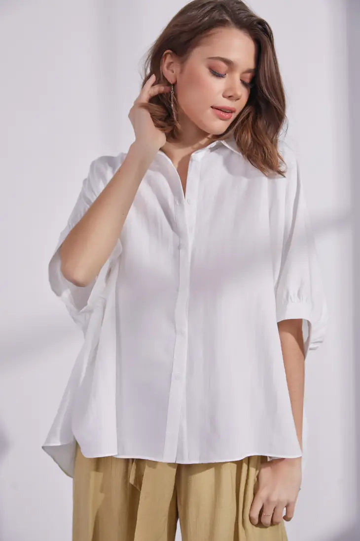 RELAXED DOLMAN SLEEVE SHIRT