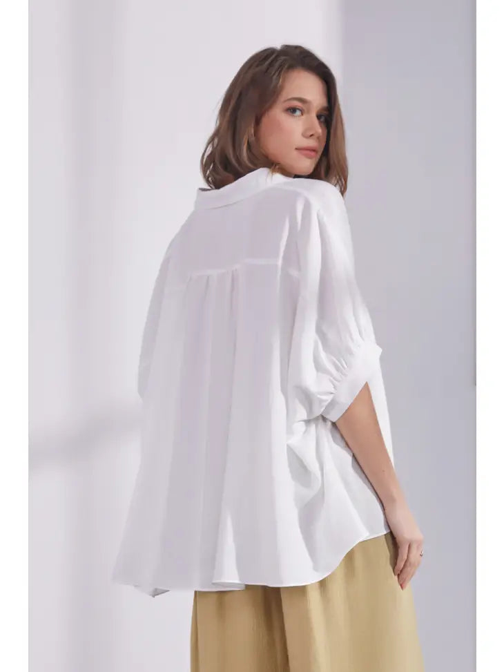 RELAXED DOLMAN SLEEVE SHIRT