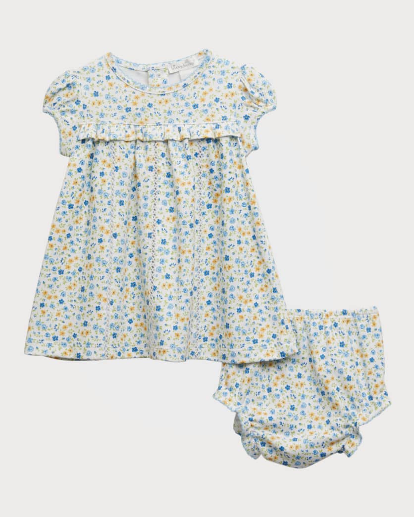 Floral Fantasy Blue Dress Set