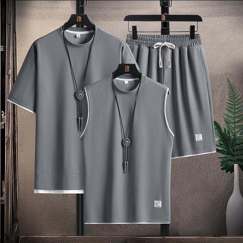 Men's Summer Short Sleeve Shorts A Set Of Leisure Sports Suit - amazitshop