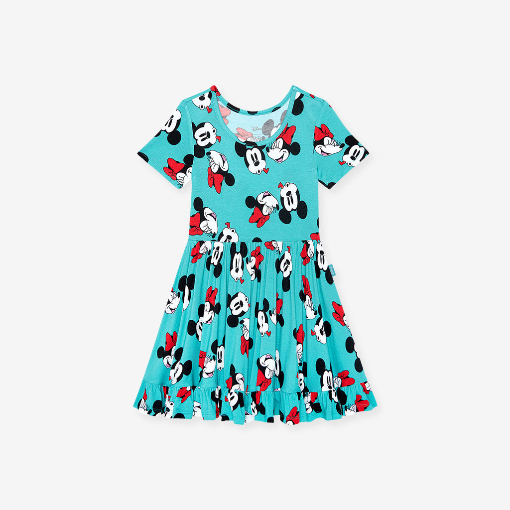 Smooches Short Sleeve Ruffled Twirl Dress