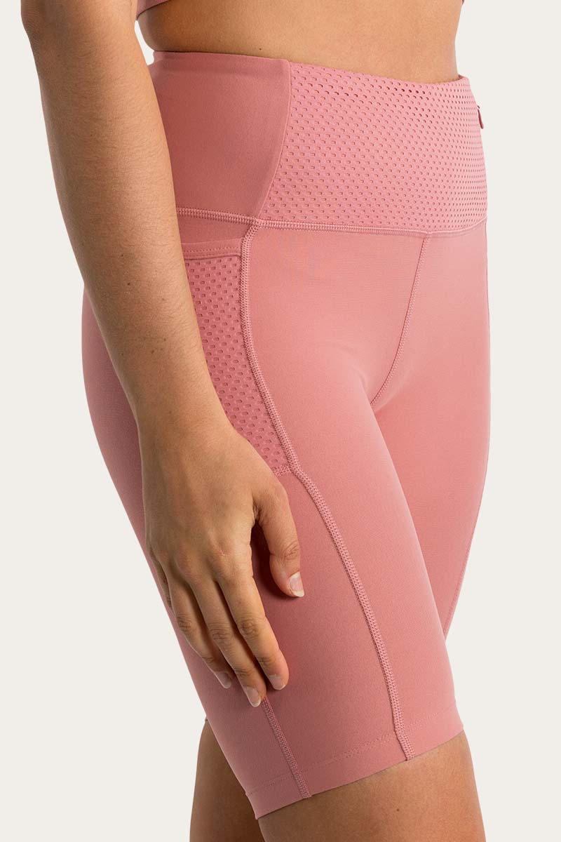 Camryn Womens High Rise Bike Pant - Dusty Rose
