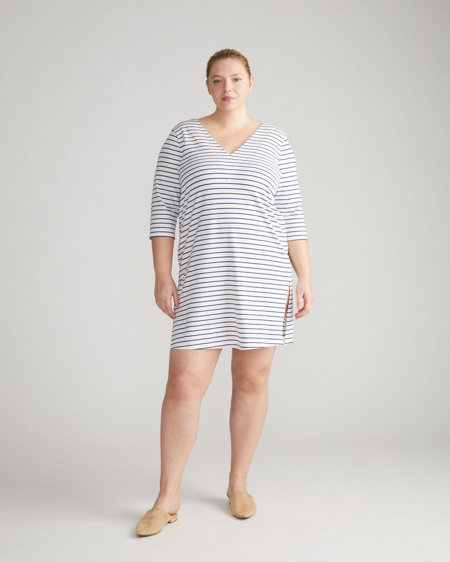 UltimateS Aubrey Sleep Dress - Navy/White