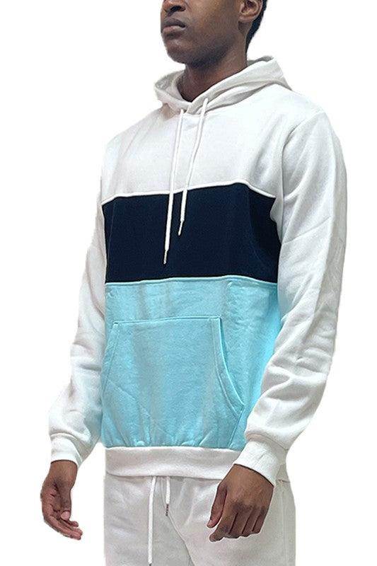 Men's Activewear Color Block Pullover Hoodie