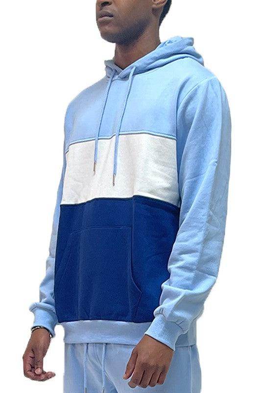 Men's Activewear Color Block Pullover Hoodie