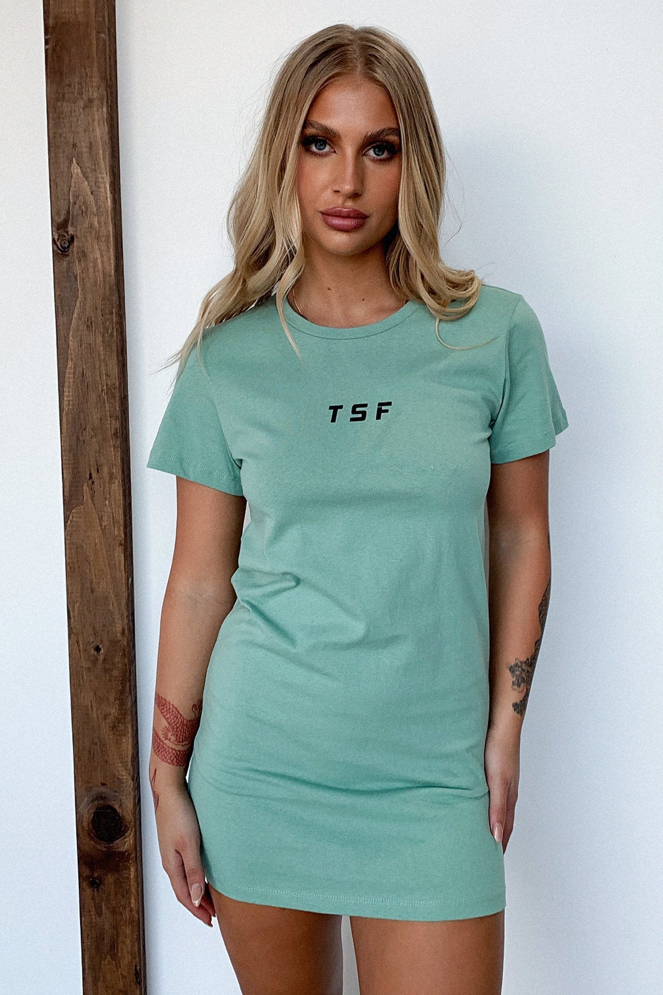 Femme T-shirt Dress - Sage