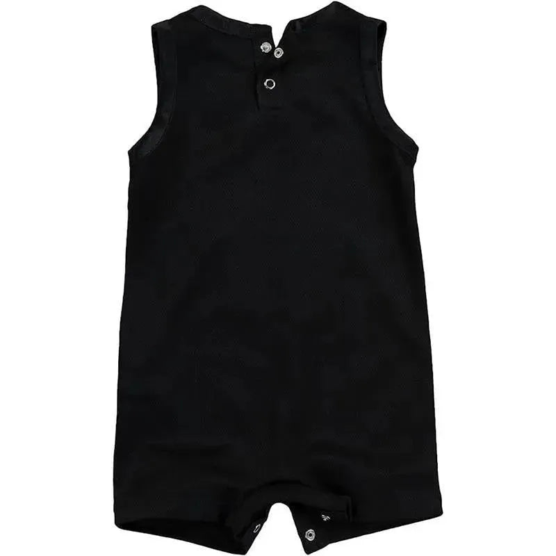 Haddad - Jordan Baby Boys Mesh Jersey Romper, Black