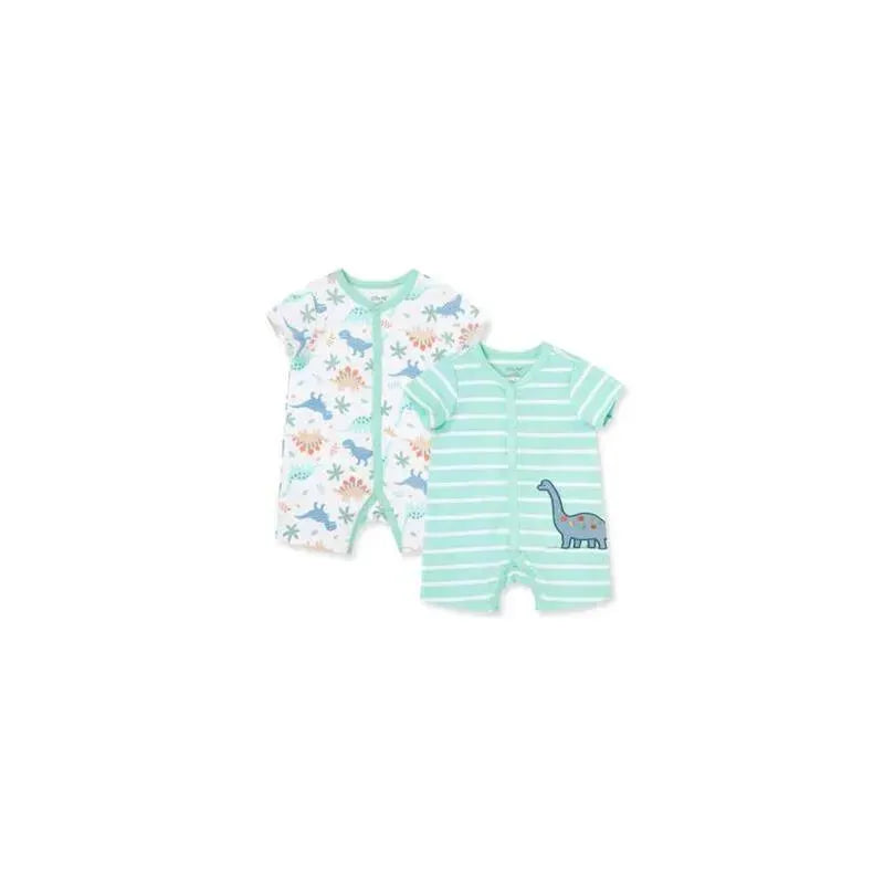 Little Me - 2Pk Baby Boy Dinos Rompers