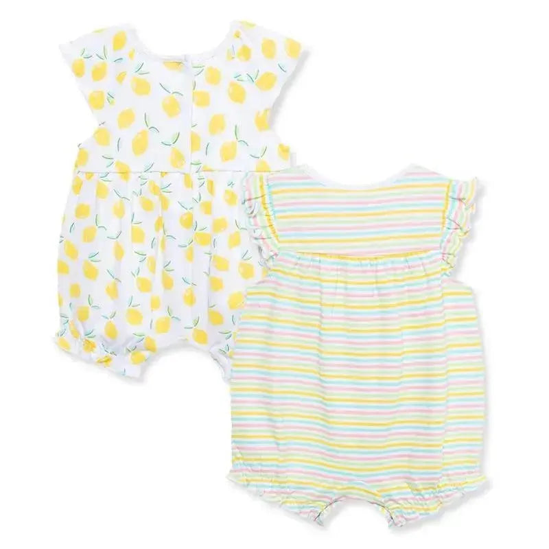 Little Me - 2Pk Baby Girl Lemons Cotton Rompers
