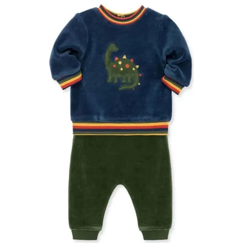 Little Me - 2Pk Little Me Dino Fun Velour Set