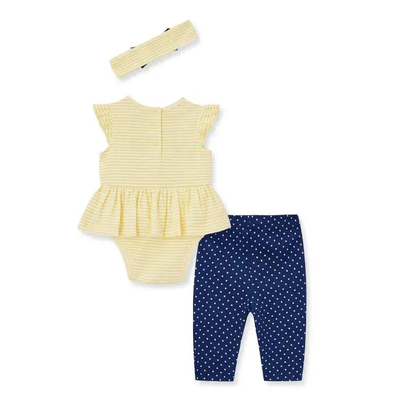 Little Me - Baby Girl Daisy Pals Bodysuit & Pant, Blue