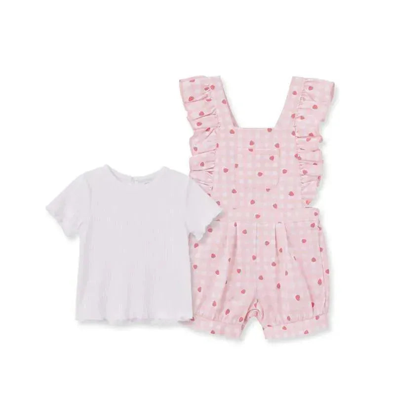 Little Me - Baby Girl Strawberry Knit Jumper Set, Pink