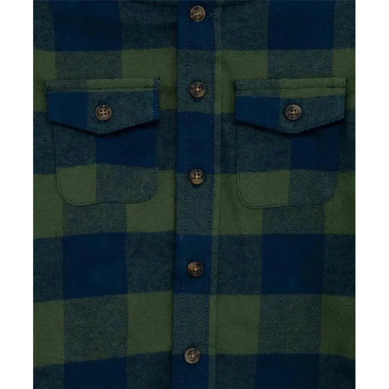 Little Me - Check Woven Pant Set - Pant/Shirt - Blue
