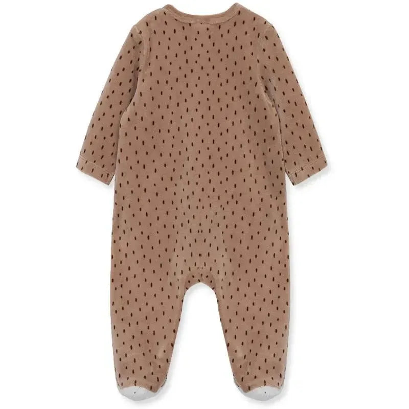 Little Me - Fuzzy Bear Footie Brown