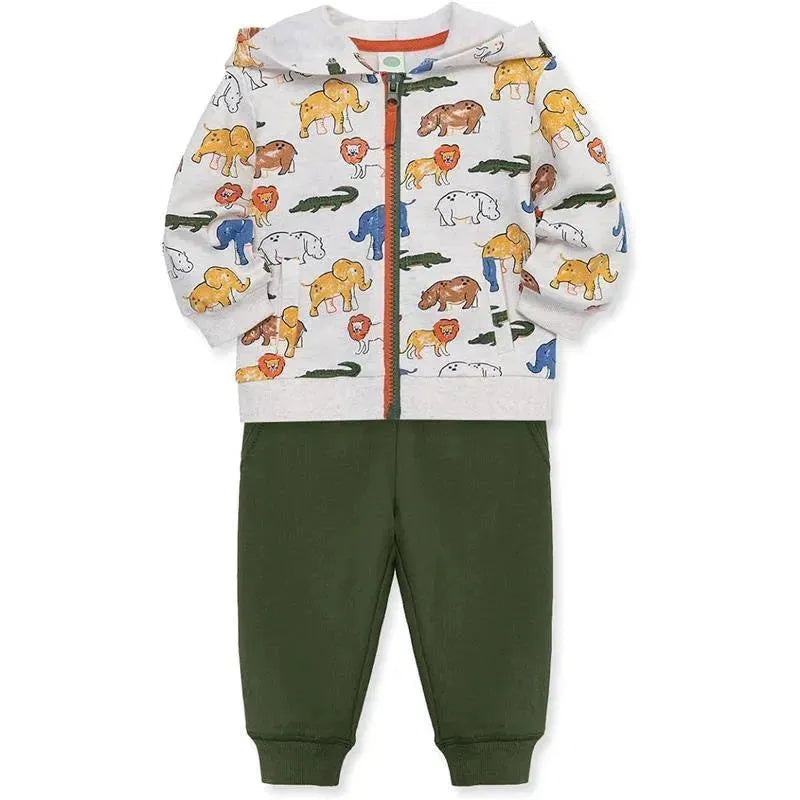 Little Me - Safari 2Pc Hoodie Set, Green